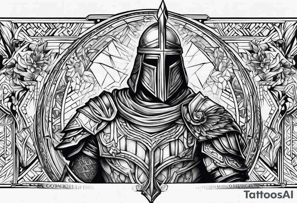 Christian warrior tattoo idea