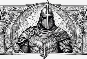 Christian warrior tattoo idea