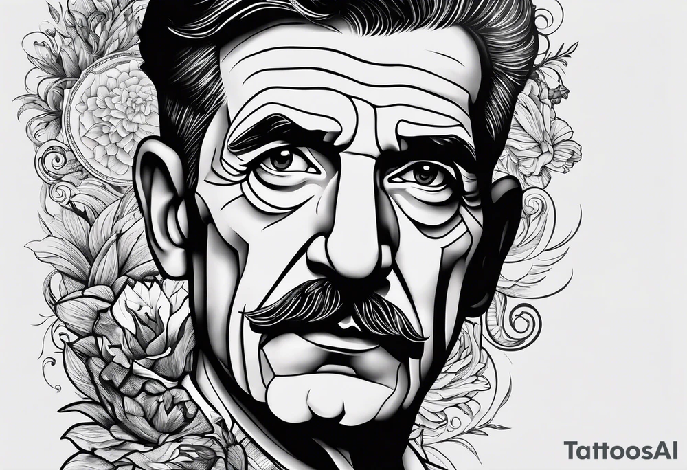 Tatuaje basado en el libro 1984 de George orwell tattoo idea