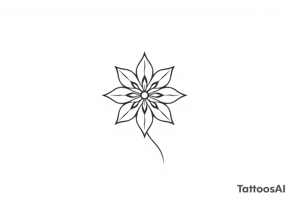 dinna fash. Sassanach. Style celtic. Minimaliste. Simple flower Monocotylédones tattoo idea