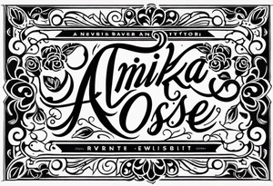 Anika Rose in vintage lettering tattoo idea