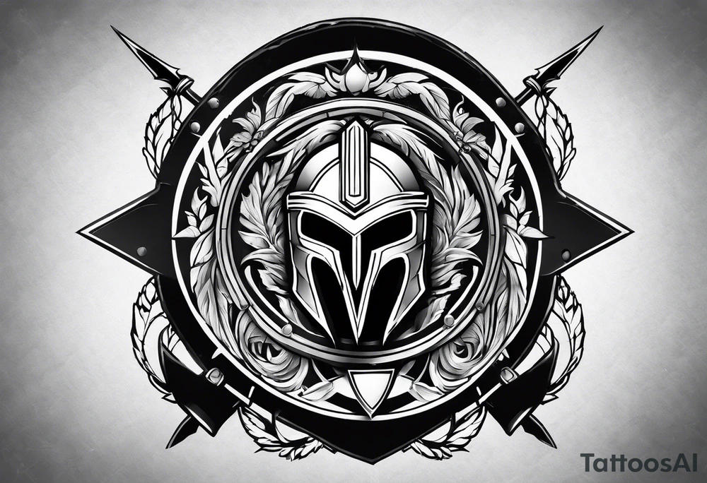 Spartan shield tattoo idea