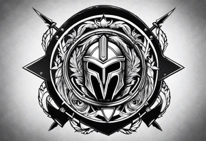 Spartan shield tattoo idea