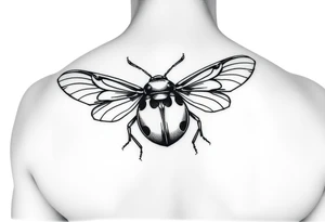 Ladybug flying tattoo idea