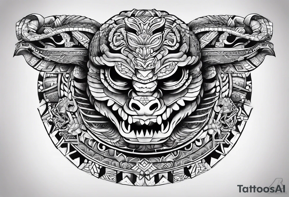 aztec snake tattoo idea