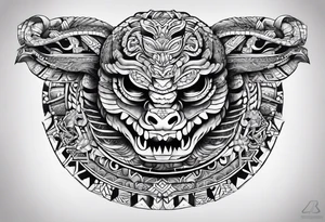 aztec snake tattoo idea