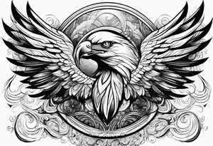 water, clouds, wings tattoo idea