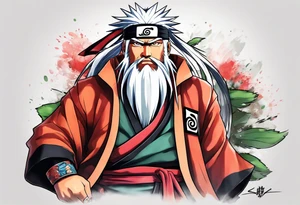 Jiraiya in Sage mode from the anime naruto tattoo idea