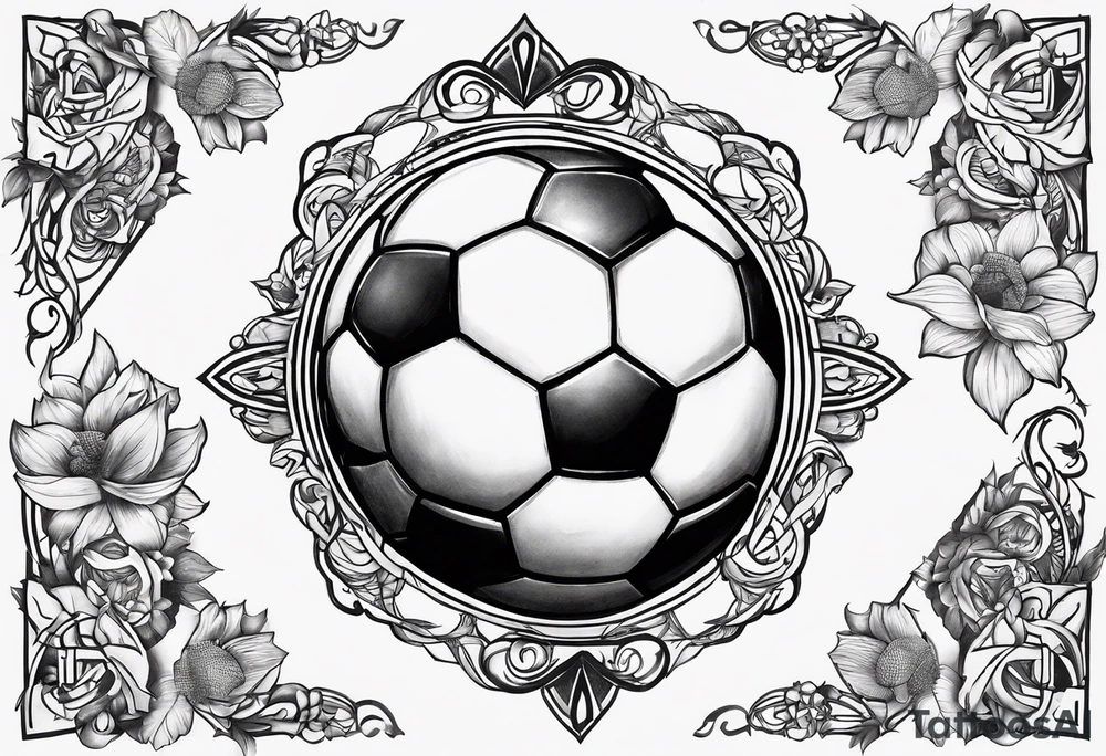 Soccer tattoo with VA and 92 number for the year I was born tattoo idea