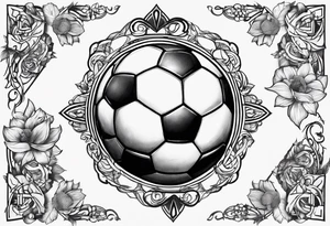 Soccer tattoo with VA and 92 number for the year I was born tattoo idea