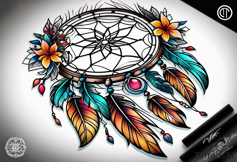 dream catcher tattoo idea