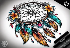 dream catcher tattoo idea