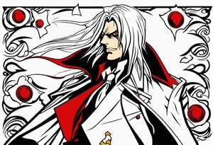 Alucard's bleeding tear tattoo in Hellsing tattoo idea