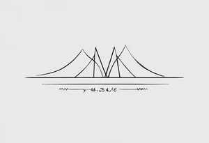 handwritten coordinates 43.4544354 and -73.6893921 using N and W tattoo idea