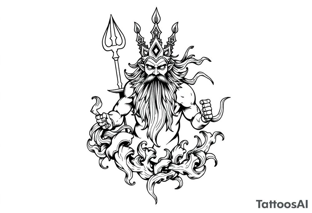 god of sea tattoo idea