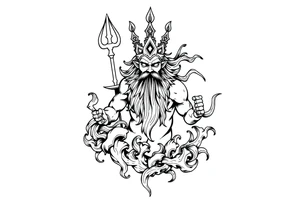 god of sea tattoo idea