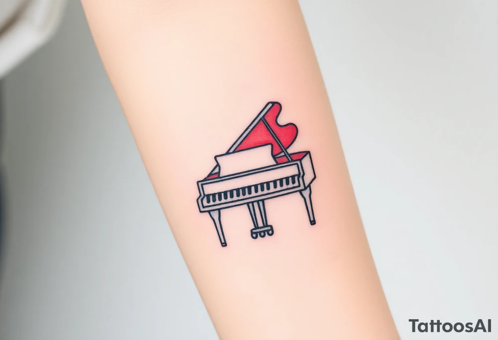 grand piano tattoo idea