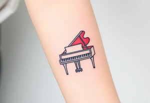 grand piano tattoo idea
