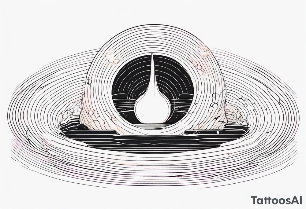 electric wave diffraction in a hole tattoo idea