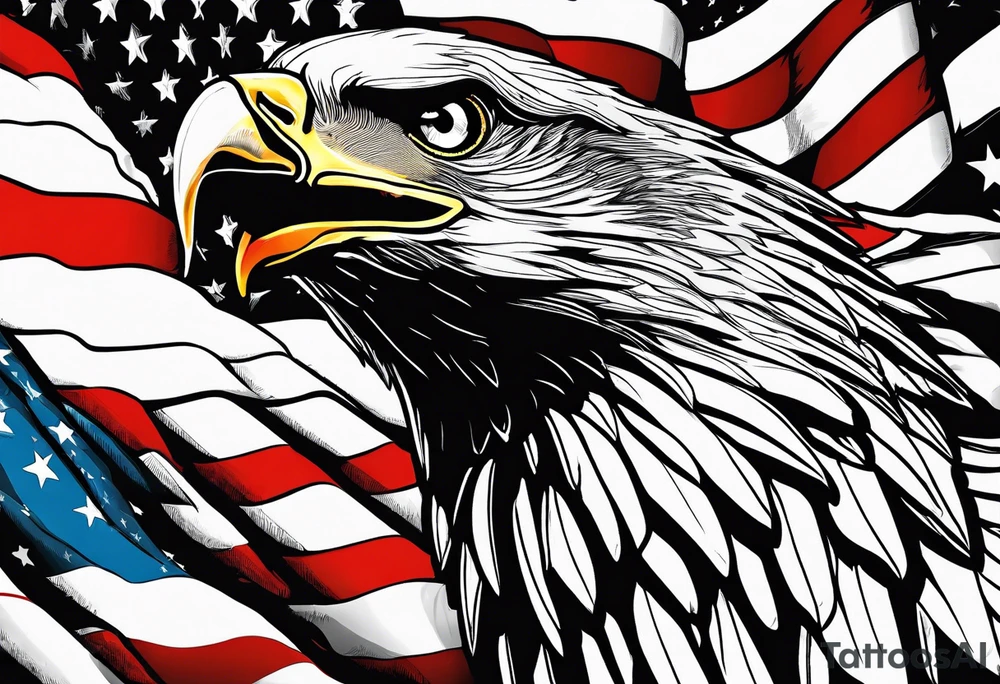 American Flag, German Flag, American Eagle, German eagle, Fighting tattoo idea
