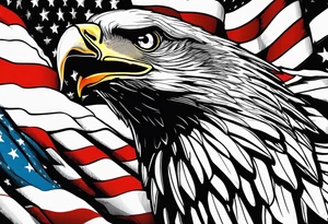 American Flag, German Flag, American Eagle, German eagle, Fighting tattoo idea