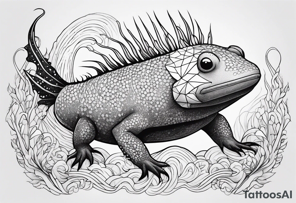 axolotl, mythical tattoo idea