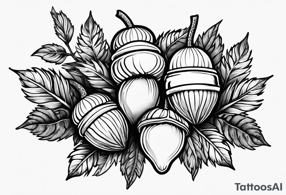 Acorn tattoo idea