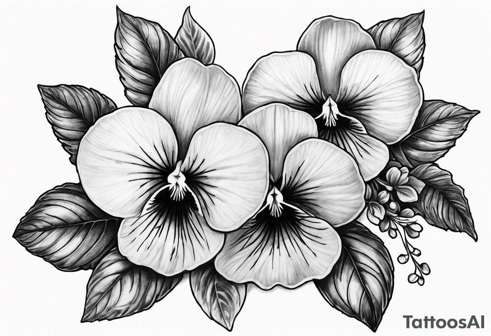 Violets tattoo idea