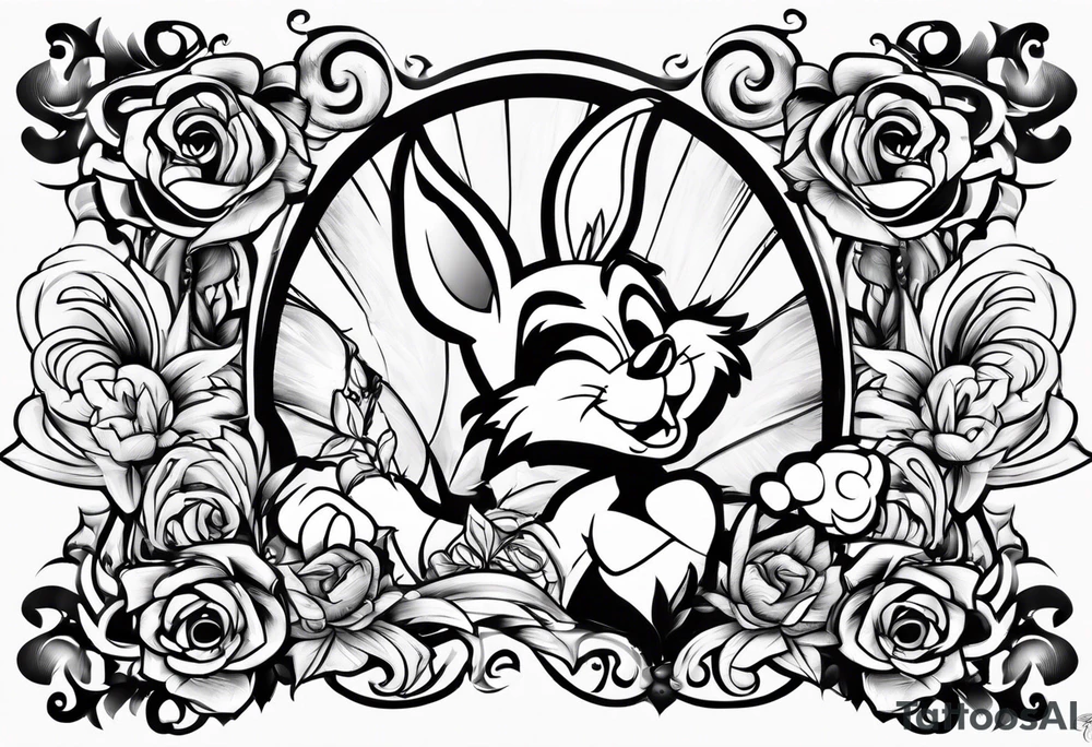 Taz mania the looney tunes character tattoo idea