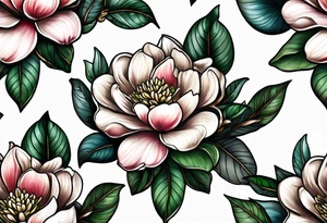 Southern magnolia tree tattoo idea