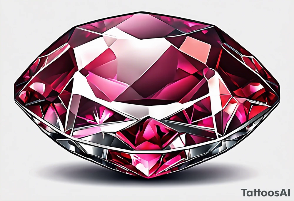 Ruby gem stone with the number 8 incorporated. tattoo idea