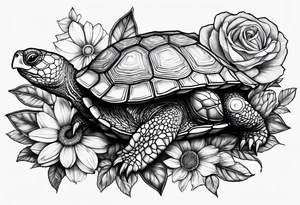 Tournesol,  Fleur roses , Caméra, tortle tattoo idea
