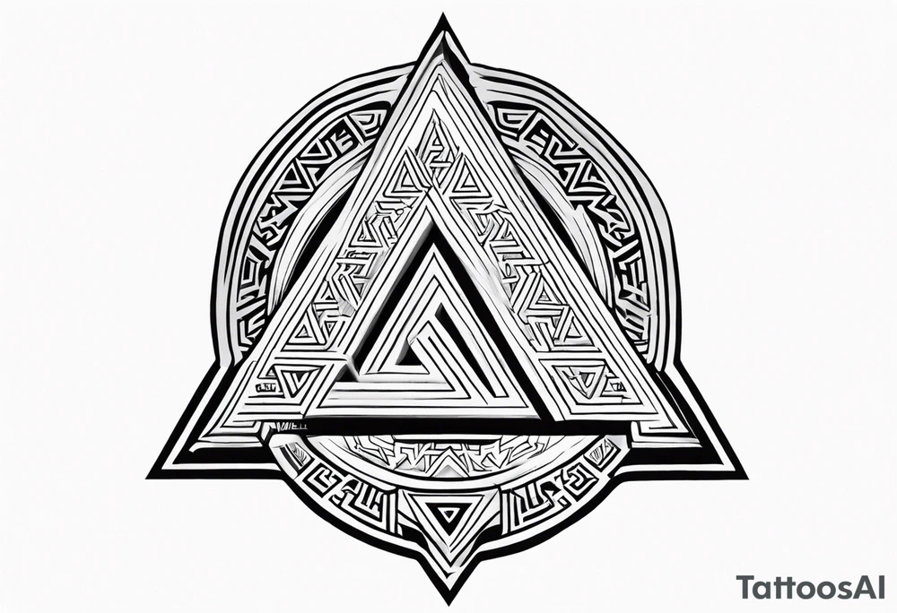 Valhalla shield valknut tattoo idea