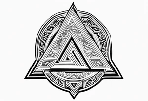 Valhalla shield valknut tattoo idea