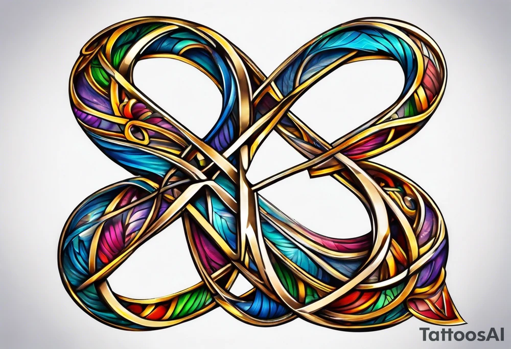 Infinity symbol with autism colored border tattoo idea