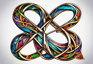 Infinity symbol with autism colored border tattoo idea