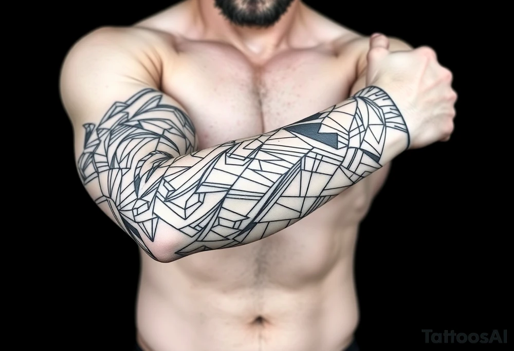 bold line ornamentaali viikinkikuviot tattoo idea
