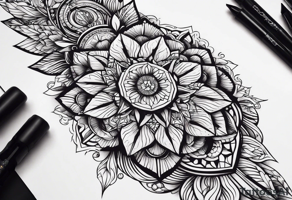 рукав  на предплечье tattoo idea