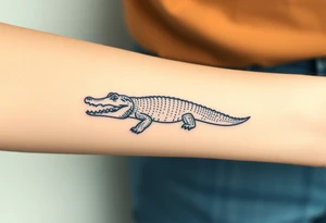 Sheriff alligator in the swamp tattoo idea