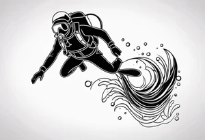 Scuba diver tattoo idea