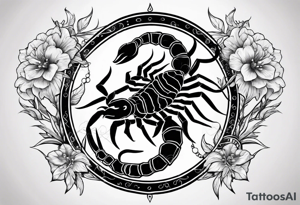 Astrology scorpio tattoo idea