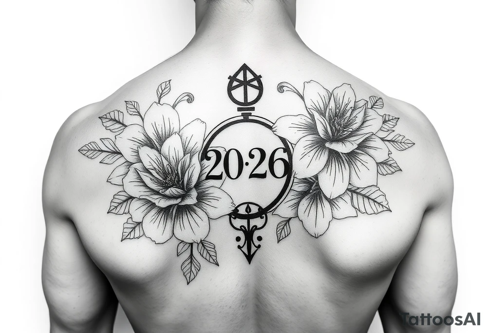 Pretty flowers with 8/20/65 included and leo sign tattoo idea