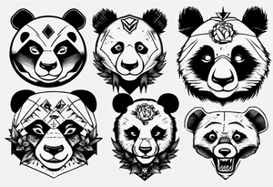 Punk Rock Panda tattoo idea