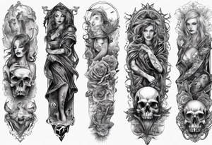 full arm sleeve tattoo
betrayal theme tattoo idea