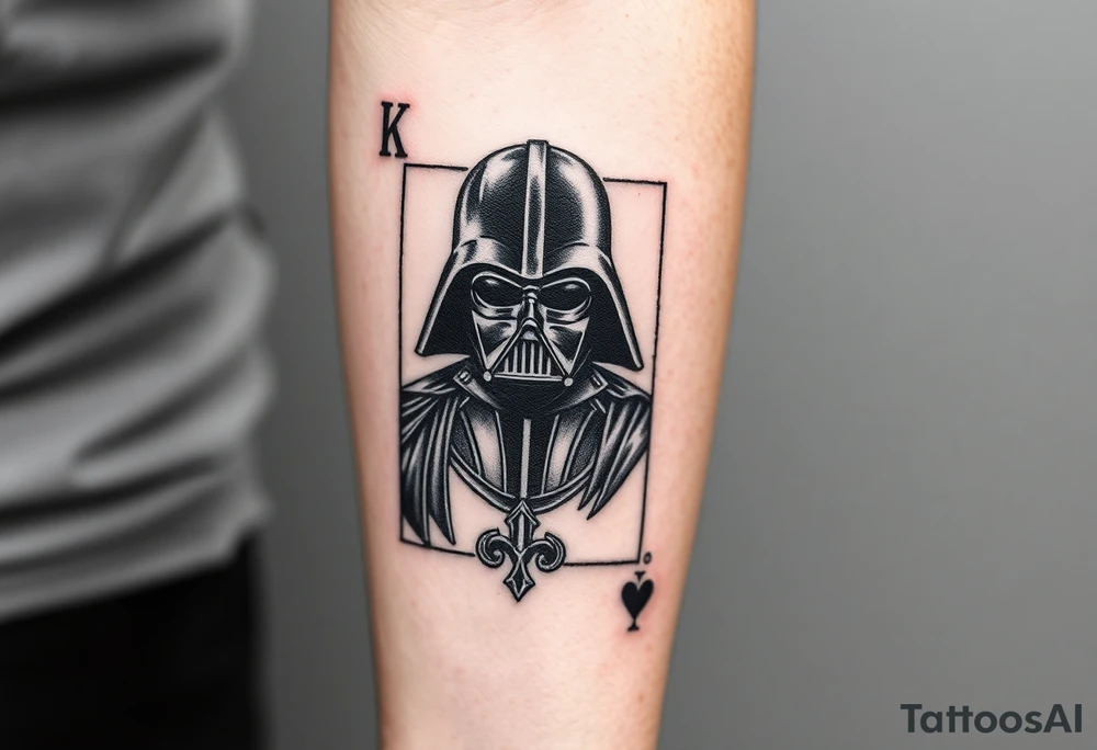 Darth Vader king of spades tattoo idea