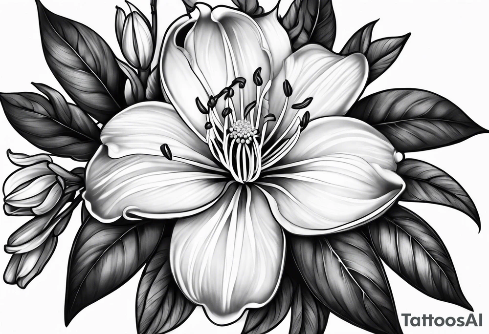 Small Honeysuckle tattoo idea