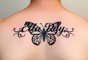 name 
EllaRay with a butterfly tattoo idea