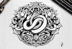 Snakes and doves tattoo idea