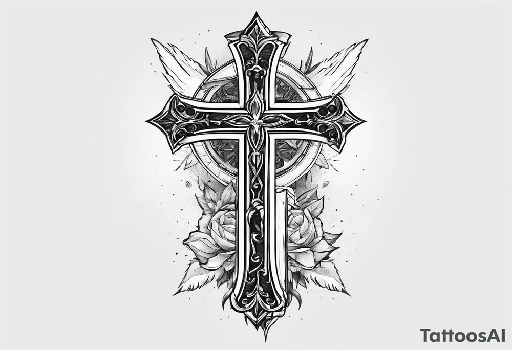 I want a cross with a pearcing sword through a broken heatt tattoo idea I want a cross with a pearcing sword through a broken heatt tattoo idea