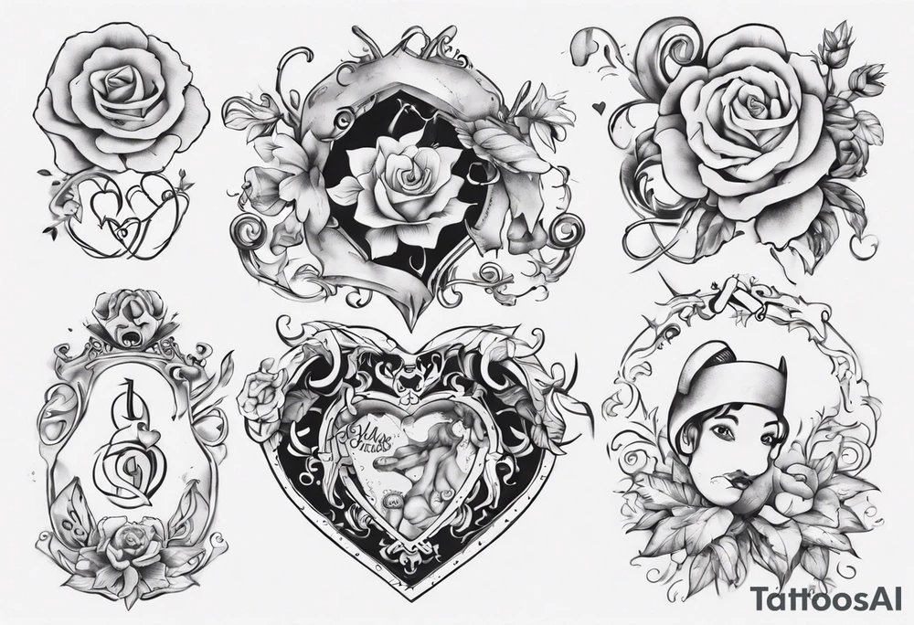 my kids' names: Lucas and Margaret and something that symbolizes love tattoo idea